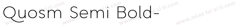 Quosm Semi Bold字体转换